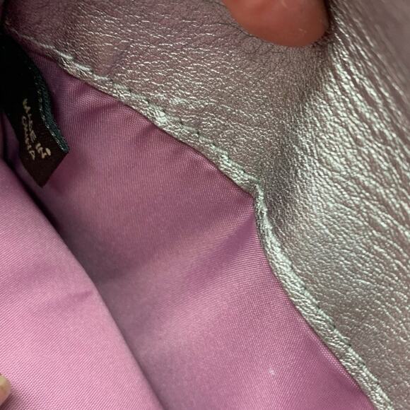 COACH Silver Purple Signature Nylon Wallet - Picture 8 of 12